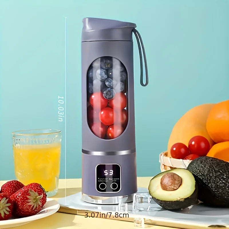 Portable USB Rechargeable Blender Juicer, 300ml-500ml Capacity, Easy to Clean - Ideal for Smoothies, Milkshakes, and Baby Food on the Go