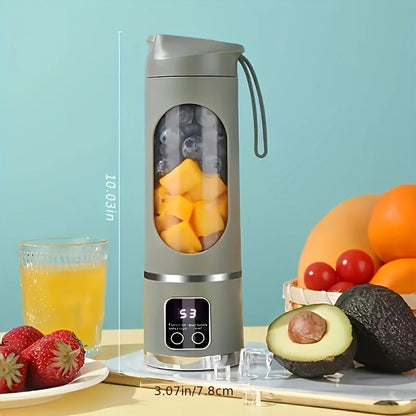 Portable USB Rechargeable Blender Juicer, 300ml-500ml Capacity, Easy to Clean - Ideal for Smoothies, Milkshakes, and Baby Food on the Go