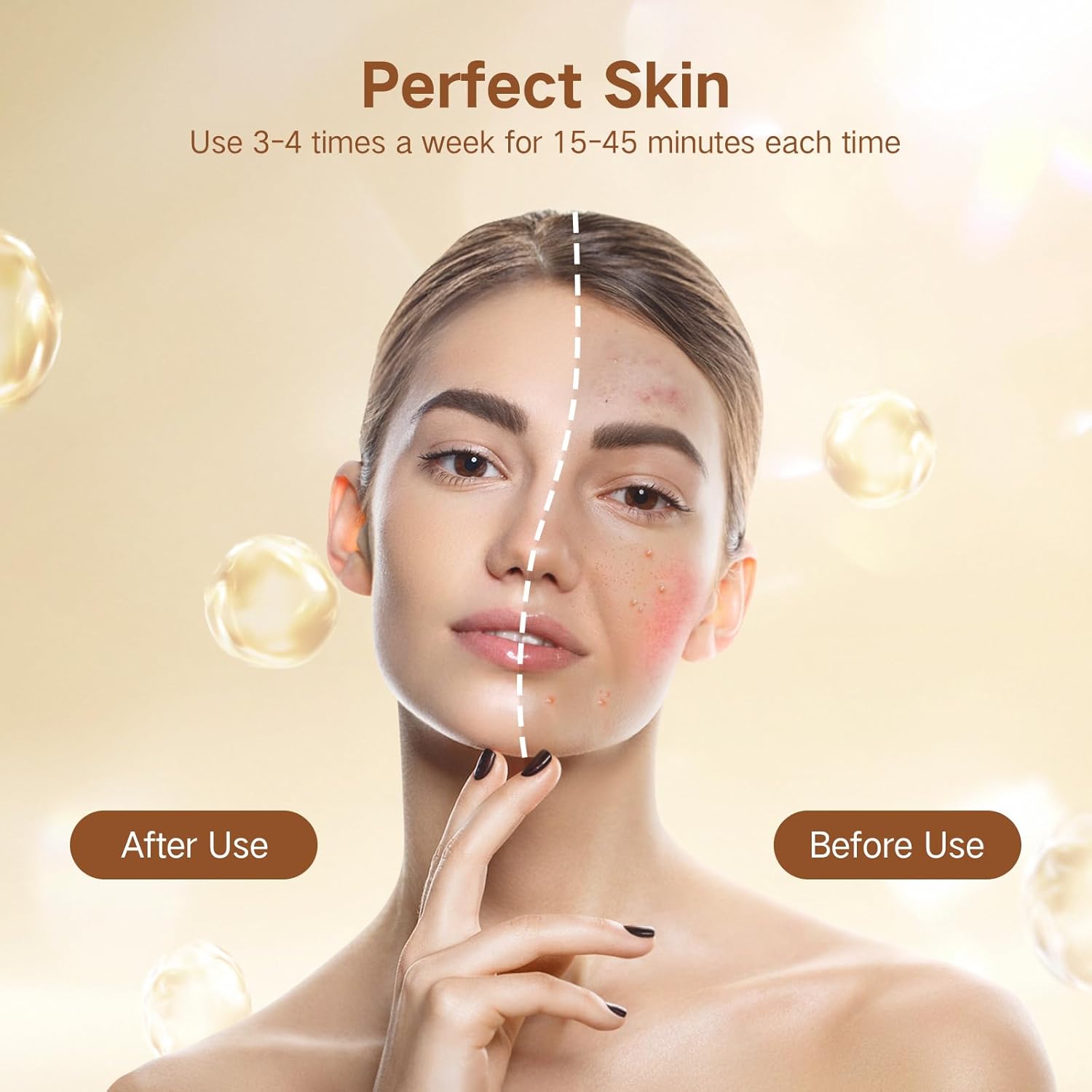 Revitalize Your Skin with the SUXIO Red Light Therapy Lamp - 165 LED Device for Face & Body, Portable Deep 660Nm - 850Nm Infrared Treatment, Stylish White Design