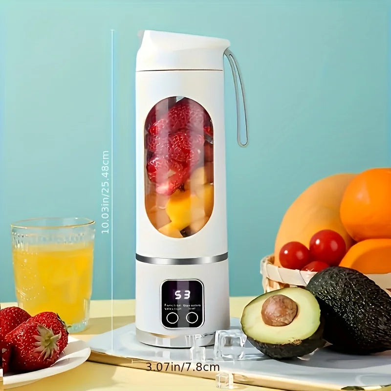 Portable USB Rechargeable Blender Juicer, 300ml-500ml Capacity, Easy to Clean - Ideal for Smoothies, Milkshakes, and Baby Food on the Go