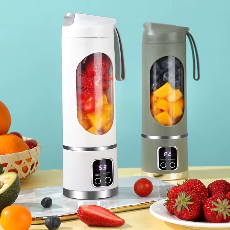 Compact USB Rechargeable Blender and Juicer - Personal Wireless Blender with Stainless Steel Blades