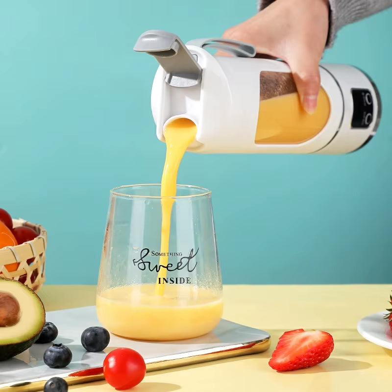 Compact USB Rechargeable Blender and Juicer - Personal Wireless Blender with Stainless Steel Blades