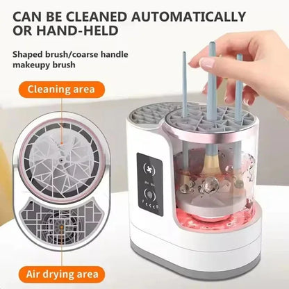 3-in-1 Electric Makeup Brush Cleaning and Drying Machine with Portable USB Functionality