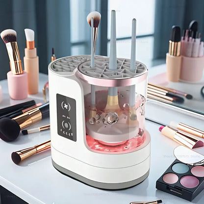3-in-1 Electric Makeup Brush Cleaning and Drying Machine with Portable USB Functionality