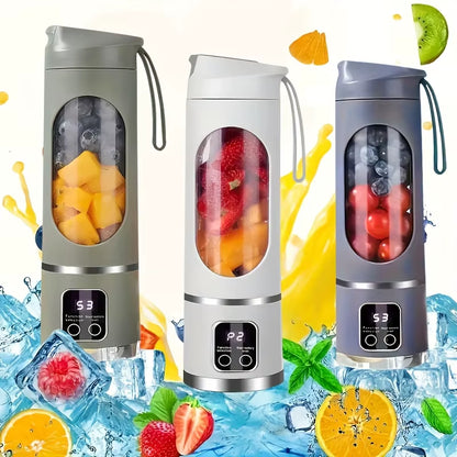 Compact USB Rechargeable Blender and Juicer - Personal Wireless Blender with Stainless Steel Blades