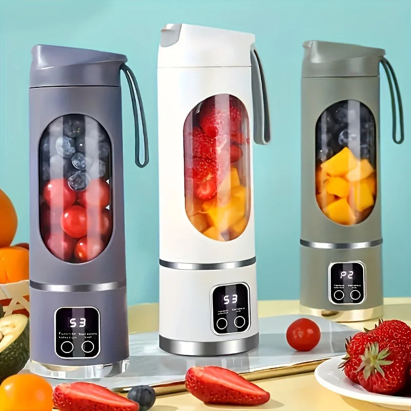 Portable USB Rechargeable Blender Juicer, 300ml-500ml Capacity, Easy to Clean - Ideal for Smoothies, Milkshakes, and Baby Food on the Go