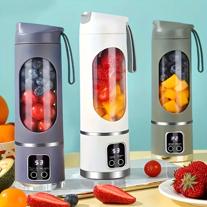 Portable USB Rechargeable Blender Juicer, 300ml-500ml Capacity, Easy to Clean - Ideal for Smoothies, Milkshakes, and Baby Food on the Go